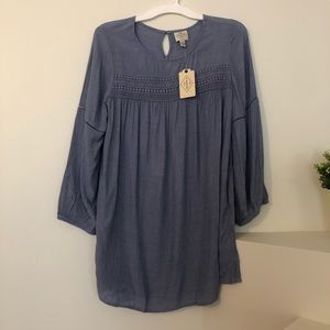 Long sleeve blue shirt!